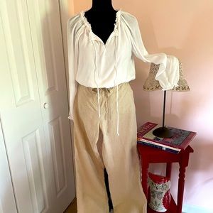 Hollister White Peasant Blouse